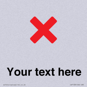 Custom plain background, red cross sign